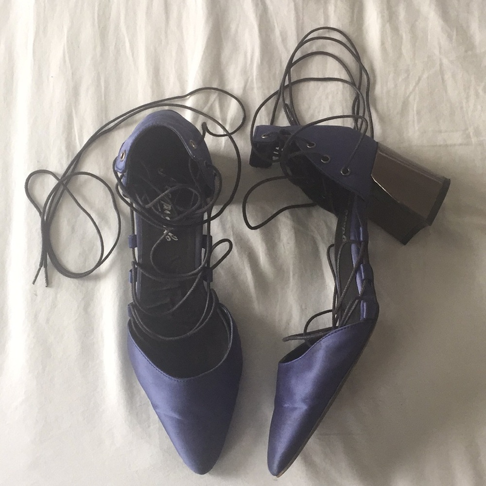 Free people lace up heels